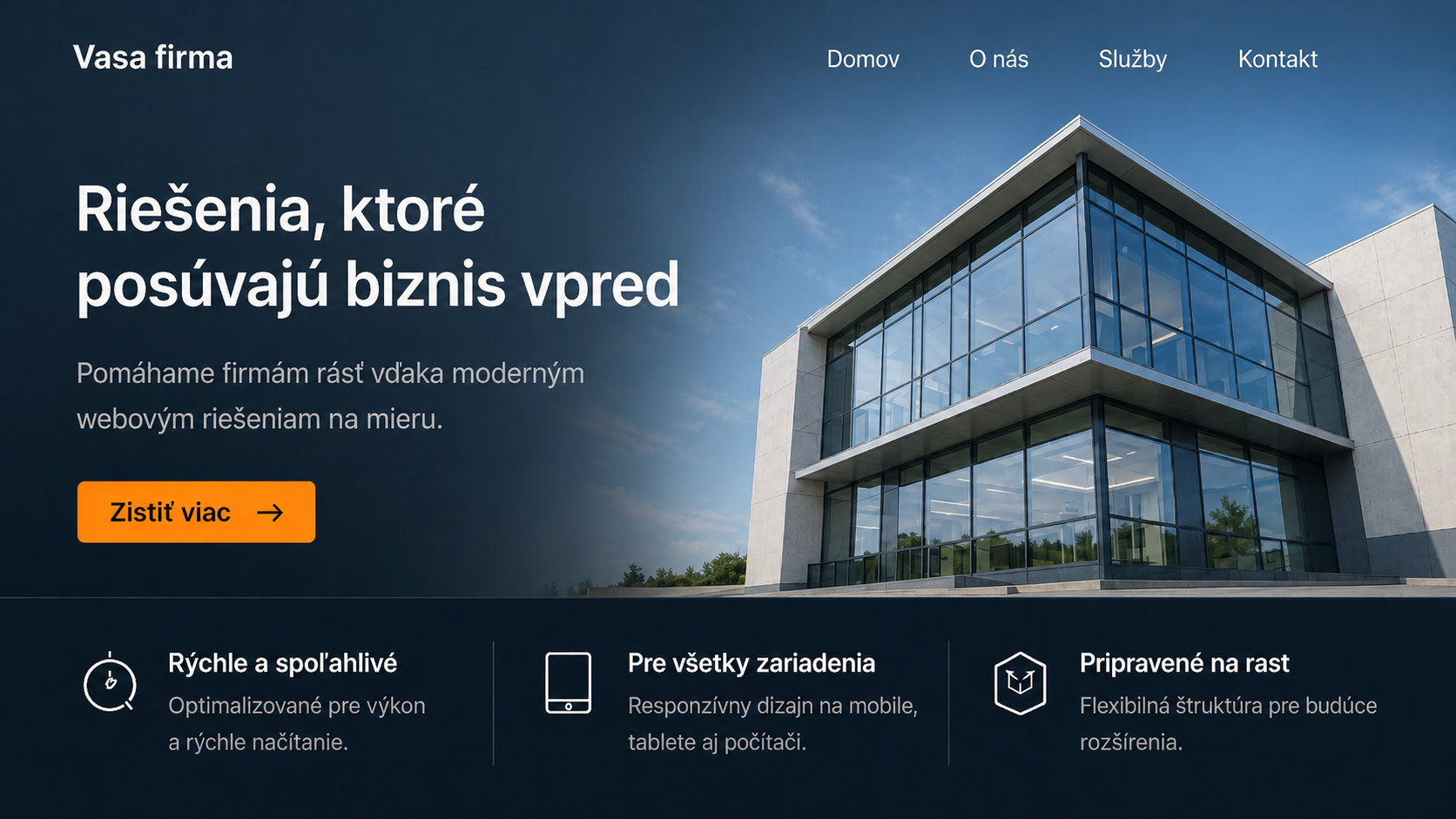 Example of a modern corporate website